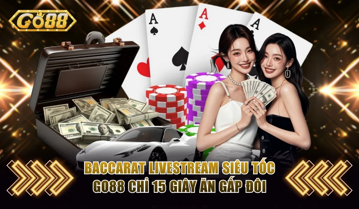 Baccarat Livestream Siêu Tốc Go88 Chỉ 15 Giây Ăn Gấp Đôi 1 Baccarat livestream siêu tốc Go88